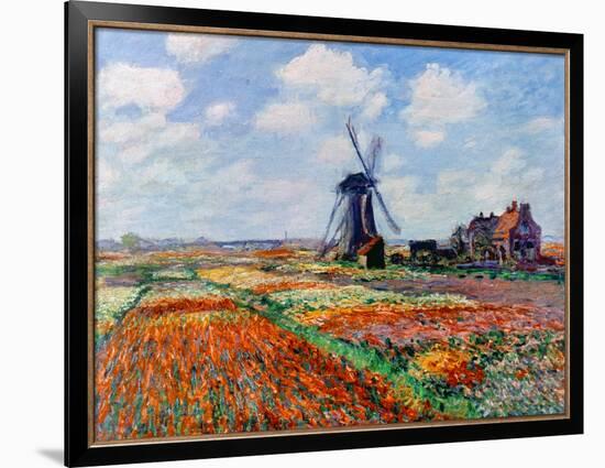 Monet: Tulip Fields, 1886-Claude Monet-Framed Giclee Print