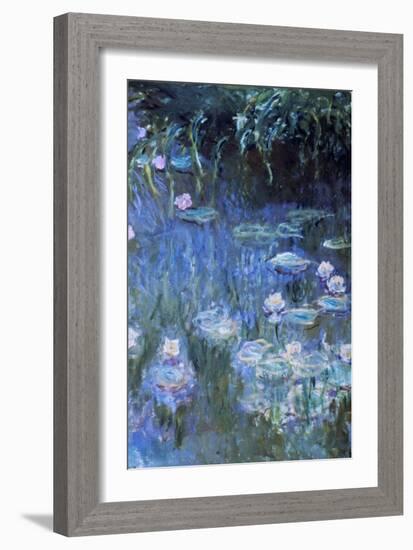 Monet: Waterlilies-Claude Monet-Framed Giclee Print