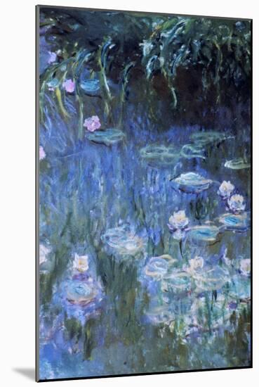 Monet: Waterlilies-Claude Monet-Mounted Giclee Print