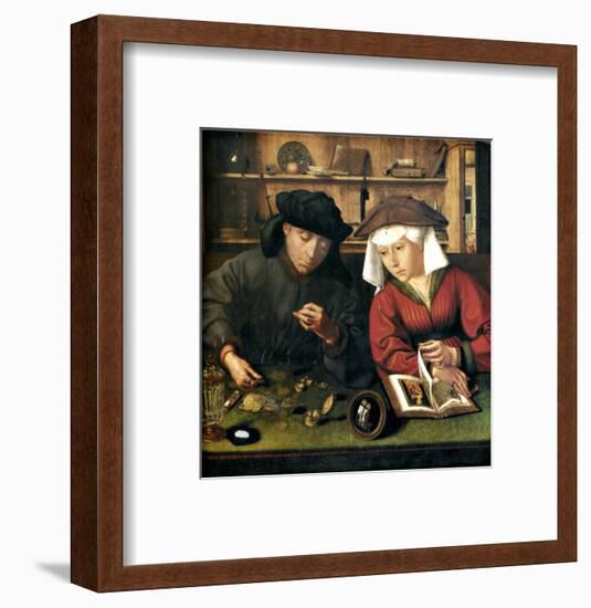 Money Changer with Wife-Quentin Metsys-Framed Giclee Print