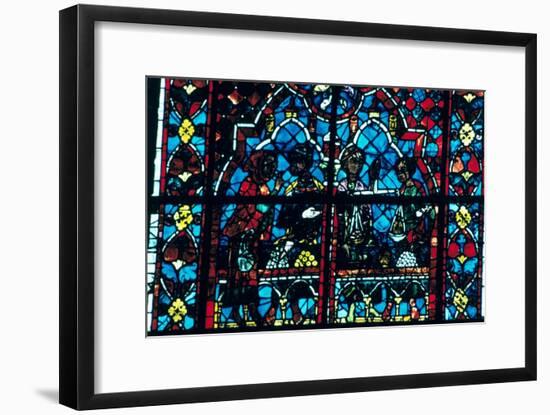 Money changers, stained glass, Chartres Cathedral, Chartres, France. Artist: Unknown-Unknown-Framed Giclee Print