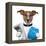 Money Dog-Javier Brosch-Framed Premier Image Canvas