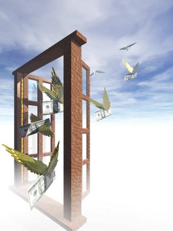 &lsquo;Money Flying Out of the Window&rsquo; Photographic Print - Carol & Mike