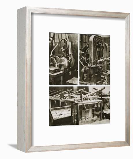 Money making; stamping and milling the disks and weighing the finished coins, 20th century-Unknown-Framed Photographic Print