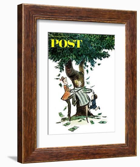 "Money, Money, Money," Saturday Evening Post Cover, December 30, 1967-Robert Weber-Framed Giclee Print