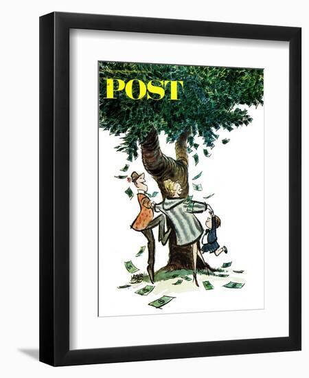 "Money, Money, Money," Saturday Evening Post Cover, December 30, 1967-Robert Weber-Framed Giclee Print