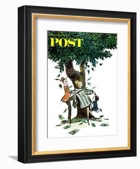 "Money, Money, Money," Saturday Evening Post Cover, December 30, 1967-Robert Weber-Framed Giclee Print