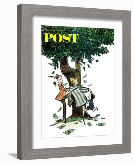 "Money, Money, Money," Saturday Evening Post Cover, December 30, 1967-Robert Weber-Framed Giclee Print