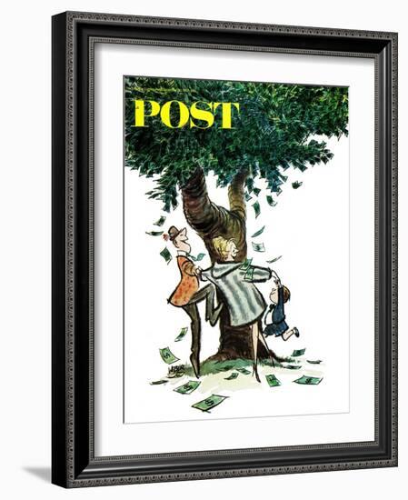 "Money, Money, Money," Saturday Evening Post Cover, December 30, 1967-Robert Weber-Framed Giclee Print