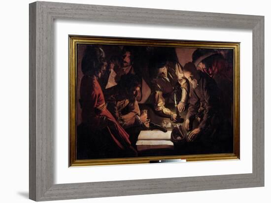 Money Pays also Means Settling Accounts. Painting by Georges De La Tour (1593-1652), 17Th Century.-Georges De La Tour-Framed Giclee Print