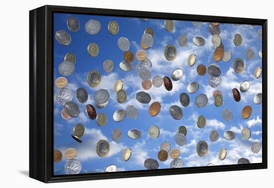 Money Shower-Victor De Schwanberg-Framed Premier Image Canvas