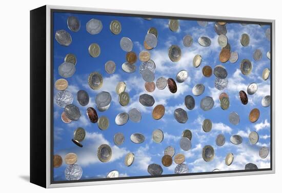 Money Shower-Victor De Schwanberg-Framed Premier Image Canvas