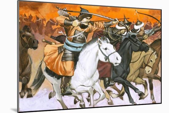 Mongol Horsemen-Mcbride-Mounted Giclee Print