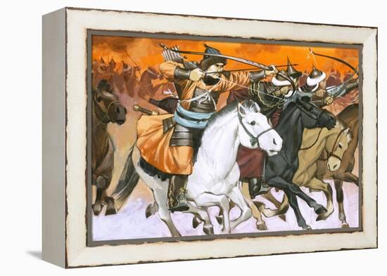 Mongol Horsemen-Mcbride-Framed Premier Image Canvas