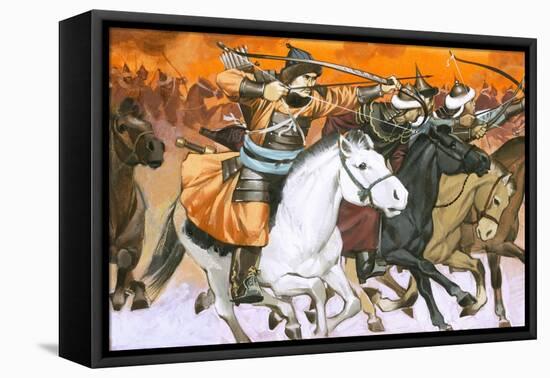 Mongol Horsemen-Mcbride-Framed Premier Image Canvas
