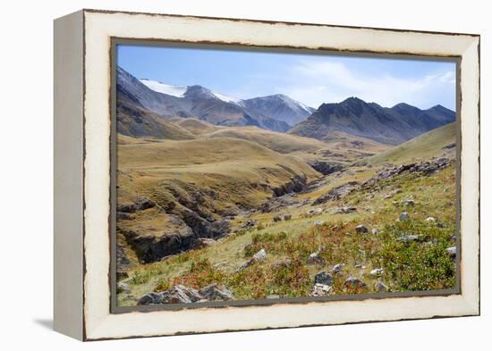 Mongolia, Bayan Logia Province, Gashuun Suhayt. River Valley-Emily Wilson-Framed Premier Image Canvas