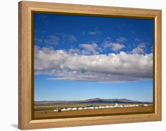 Mongolia, Bayangobi, Ger Camp-Jane Sweeney-Framed Premier Image Canvas