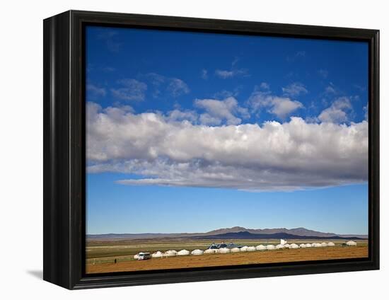 Mongolia, Bayangobi, Ger Camp-Jane Sweeney-Framed Premier Image Canvas