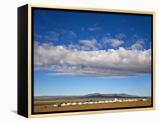 Mongolia, Bayangobi, Ger Camp-Jane Sweeney-Framed Premier Image Canvas