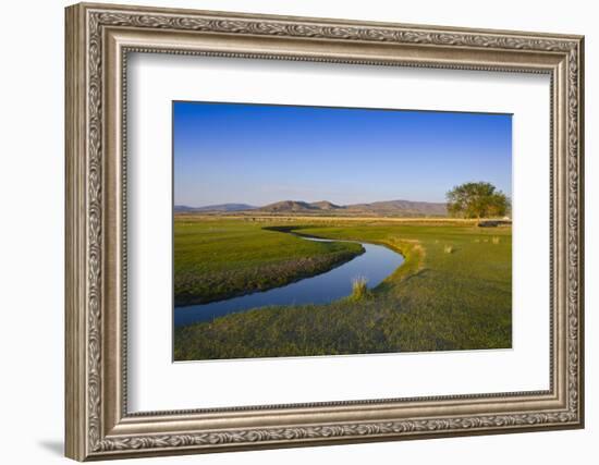 Mongolia, Central Asia, Camp in the Steppe Scenery of Gurvanbulag, River-Udo Bernhart-Framed Photographic Print