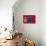Mongolia Flag Design with Wood Patterning - Flags of the World Series-Philippe Hugonnard-Mounted Art Print displayed on a wall