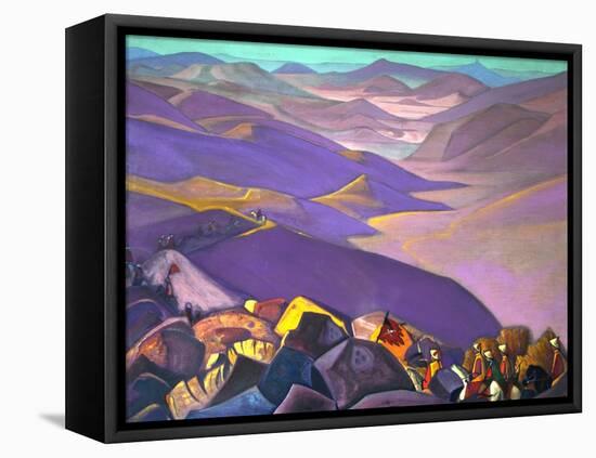 Mongolia. Genghis Khan's Campaign, 1937-1938-Nicholas Roerich-Framed Premier Image Canvas