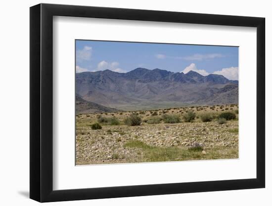 Mongolia, Khovd Province, Altan Hokhii, Mountains, High Desert Valley, Landscape and Terrain-Emily Wilson-Framed Photographic Print