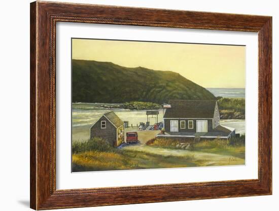 Monhegan Wharf-Jerry Cable-Framed Giclee Print