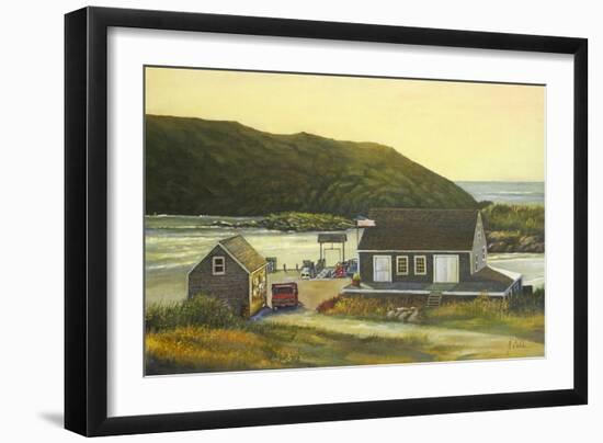 Monhegan Wharf-Jerry Cable-Framed Giclee Print