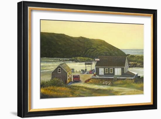 Monhegan Wharf-Jerry Cable-Framed Giclee Print