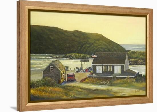 Monhegan Wharf-Jerry Cable-Framed Premier Image Canvas