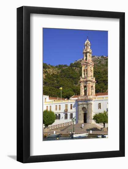 Moni Taxiarchi Michail Panormiti Monastery, Symi, Dodecanese, Greek Islands, Greece, Europe-Neil Farrin-Framed Premium Photographic Print