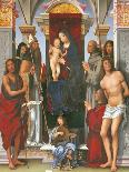 Madonna and Child with Sts John the Baptist-Monica-Premier Image Canvas