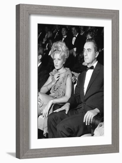 Monica Vitti and Michelangelo Antonioni at the Venice Film Festival, 9th September 1962-null-Framed Photographic Print