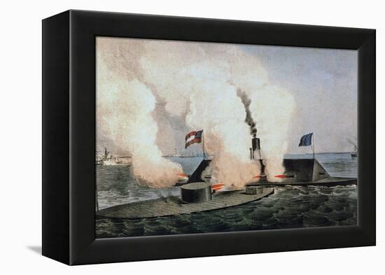 Monitor and Merrimack-Currier & Ives-Framed Premier Image Canvas