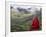 Monk and Farmlands in the Phobjikha Valley, Gangtey Village, Bhutan-Keren Su-Framed Photographic Print