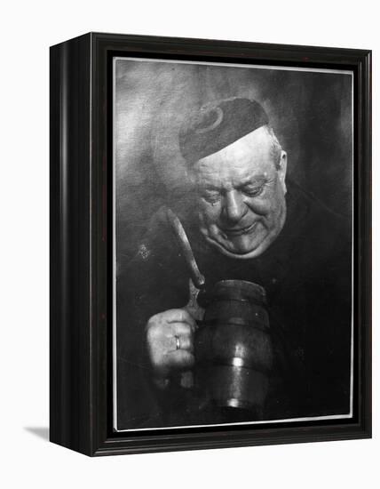 Monk and Mug-null-Framed Premier Image Canvas