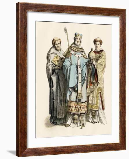 Monk, Archbishop, and Priest of the 11Th Century-null-Framed Giclee Print