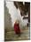 Monk Carrying Basket in Trongsa Dzong, Bhutan-Keren Su-Mounted Photographic Print