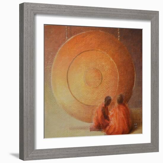 Monk, Gong and Pupil-Lincoln Seligman-Framed Giclee Print