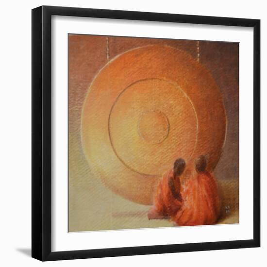 Monk, Gong and Pupil-Lincoln Seligman-Framed Giclee Print