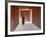 Monk in Walkway of Wooden Pillars To Temple, Salay, Myanmar (Burma)-Peter Adams-Framed Photographic Print