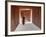 Monk in Walkway of Wooden Pillars To Temple, Salay, Myanmar (Burma)-Peter Adams-Framed Photographic Print