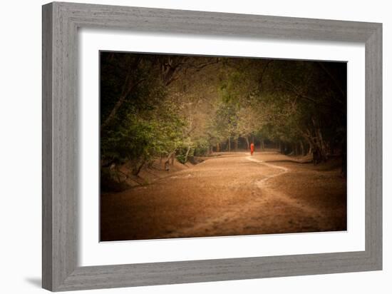 Monk on Path-Erin Berzel-Framed Photographic Print