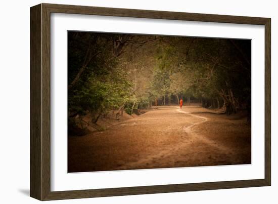 Monk on Path-Erin Berzel-Framed Photographic Print