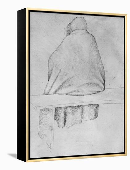 Monk Seated on a Bench, Seen from Behind-Antonio Pisani Pisanello-Framed Premier Image Canvas