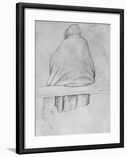 Monk Seated on a Bench, Seen from Behind-Antonio Pisani Pisanello-Framed Giclee Print