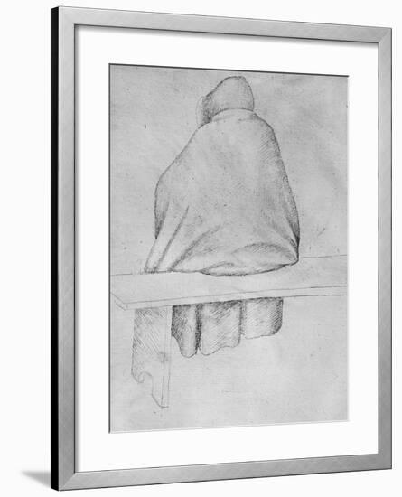 Monk Seated on a Bench, Seen from Behind-Antonio Pisani Pisanello-Framed Giclee Print