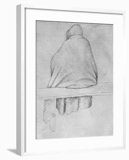 Monk Seated on a Bench, Seen from Behind-Antonio Pisani Pisanello-Framed Giclee Print