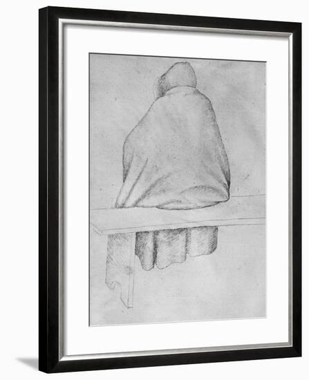 Monk Seated on a Bench, Seen from Behind-Antonio Pisani Pisanello-Framed Giclee Print